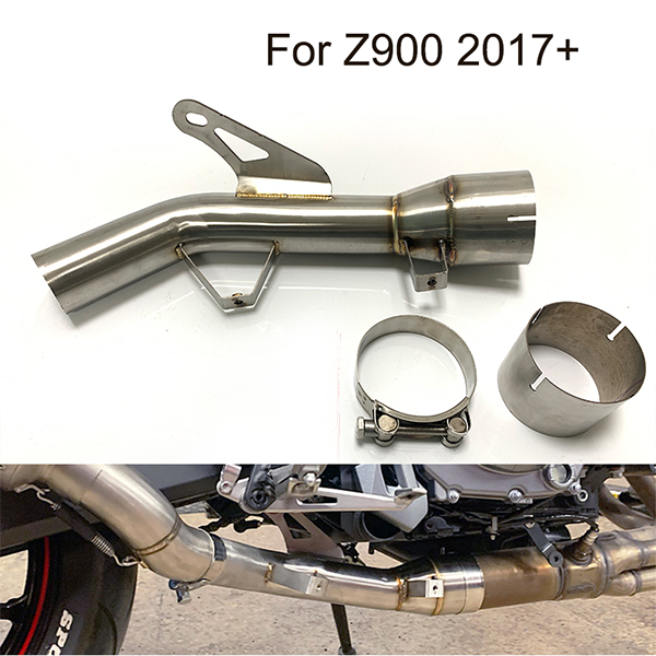 2017+ Kawasaki Z900 Motorcycle Exhaust Decat Pipe Steel